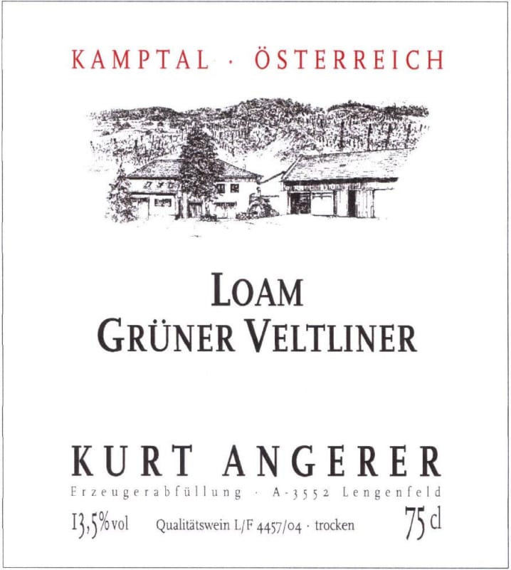 Kurt Angerer Loam Gruner Veltliner 2011 Front Label