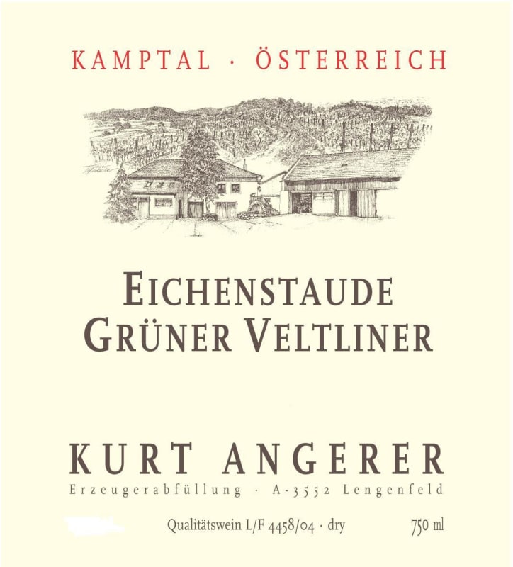 Kurt Angerer Eichenstaude Gruner Veltliner 2015 Front Label