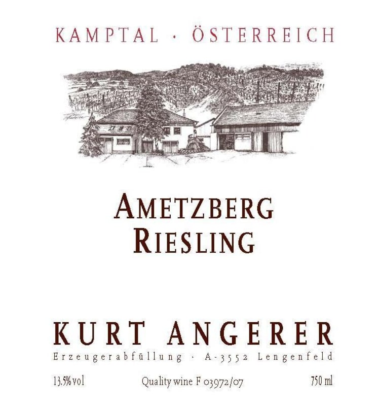 Kurt Angerer Ametzberg Riesling 2011 Front Label