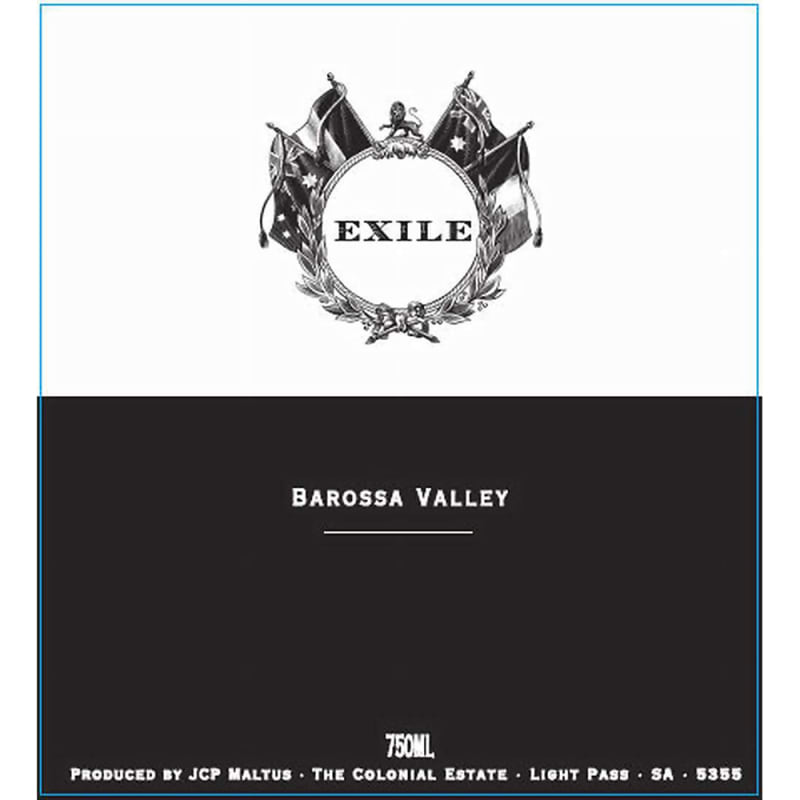 The Colonial Estate Exile Shiraz (lightly scuffed label) 2005 Front Label