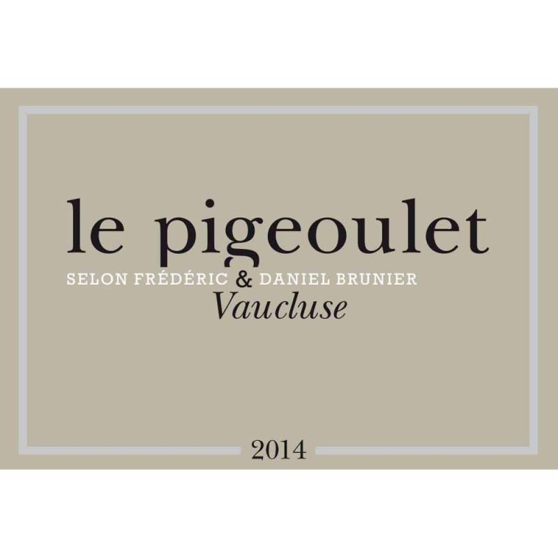 Vignobles Brunier Le Pigeoulet Rouge 2014 Front Label