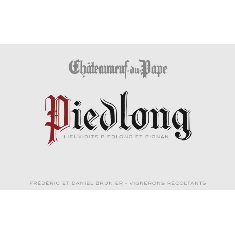 Vignobles Brunier Chateauneuf-du-Pape Piedlong 2012 Front Label