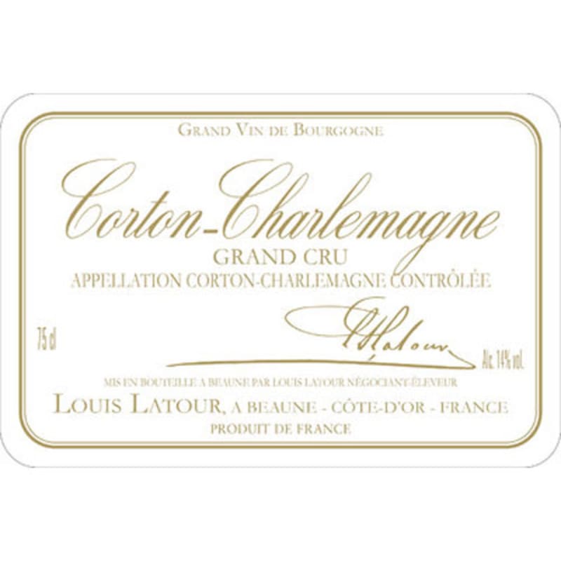 Louis Latour Corton-Charlemagne Grand Cru 2012 Front Label