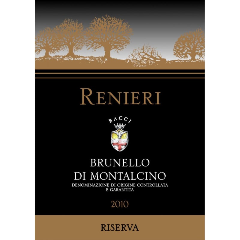 Renieri Brunello di Montalcino Riserva 2010 Front Label