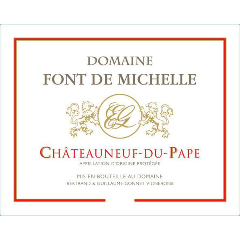 Domaine Font de Michelle Chateauneuf-du-Pape 2011 Front Label