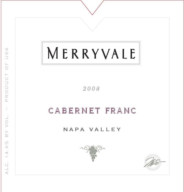 Merryvale Cabernet Franc 2008 Front Label