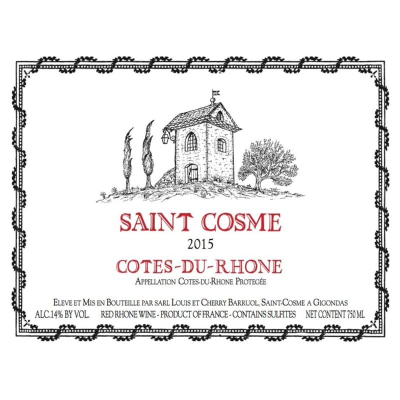 Chateau de Saint Cosme Cotes du Rhone (1.5 Liter Magnum) 2015 Front Label
