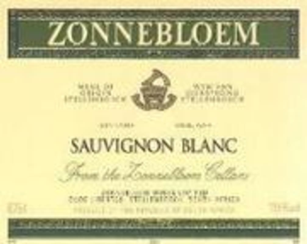 Zonnebloem Sauvignon Blanc 1999 Front Label
