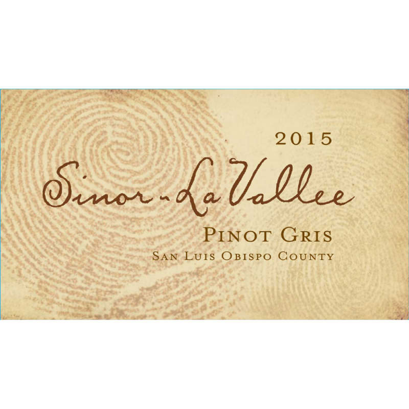 Sinor-LaVallee San Luis Obispo Estate Pinot Gris 2015 Front Label