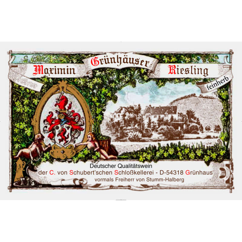 Maximin Grunhaus Riesling Feinherb 2015 Front Label