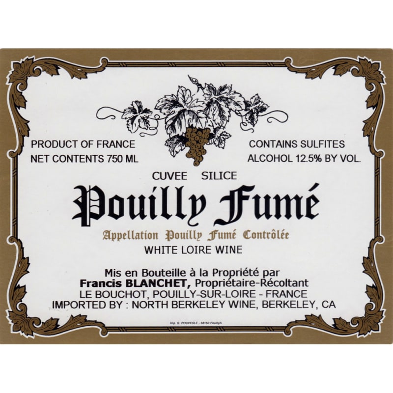 Domaine Francis Blanchet Pouilly Fume Cuvee Silice 2015 Front Label