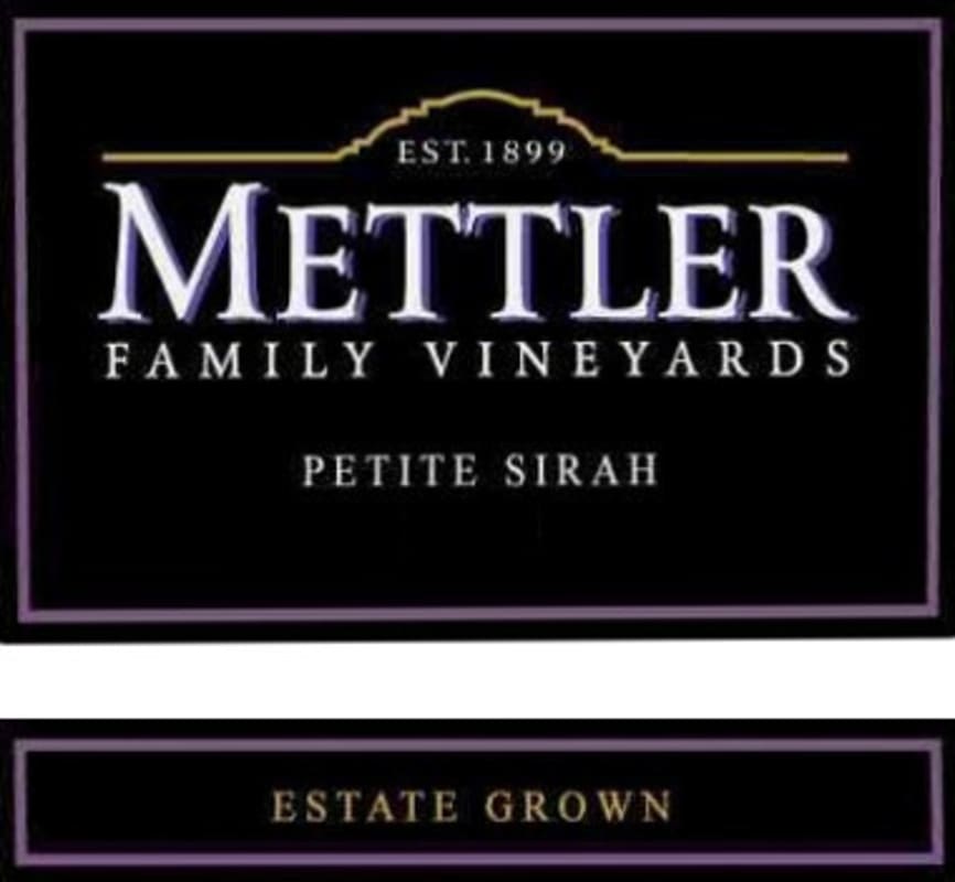 Mettler Family Vineyards Petite Sirah 2012 Front Label