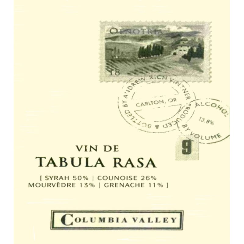 Andrew Rich Vin de Tabula Rasa Red 2013 Front Label