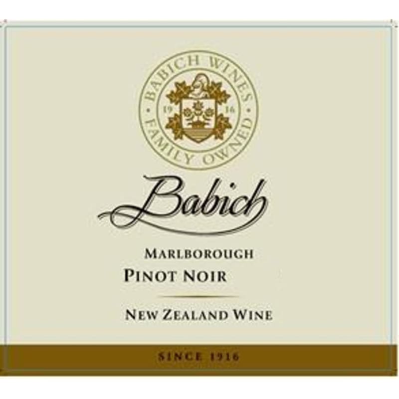 Babich Marlborough Pinot Noir 2014 Front Label