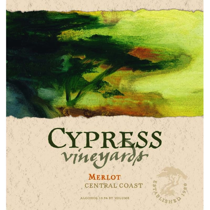 Cypress Merlot 2015 Front Label