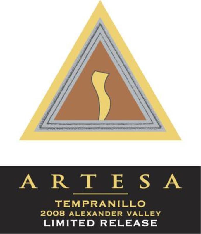 Artesa Limited Release Tempranillo 2008 Front Label