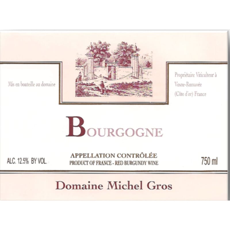 Domaine Michel Gros Bourgogne Rouge 2014 Front Label