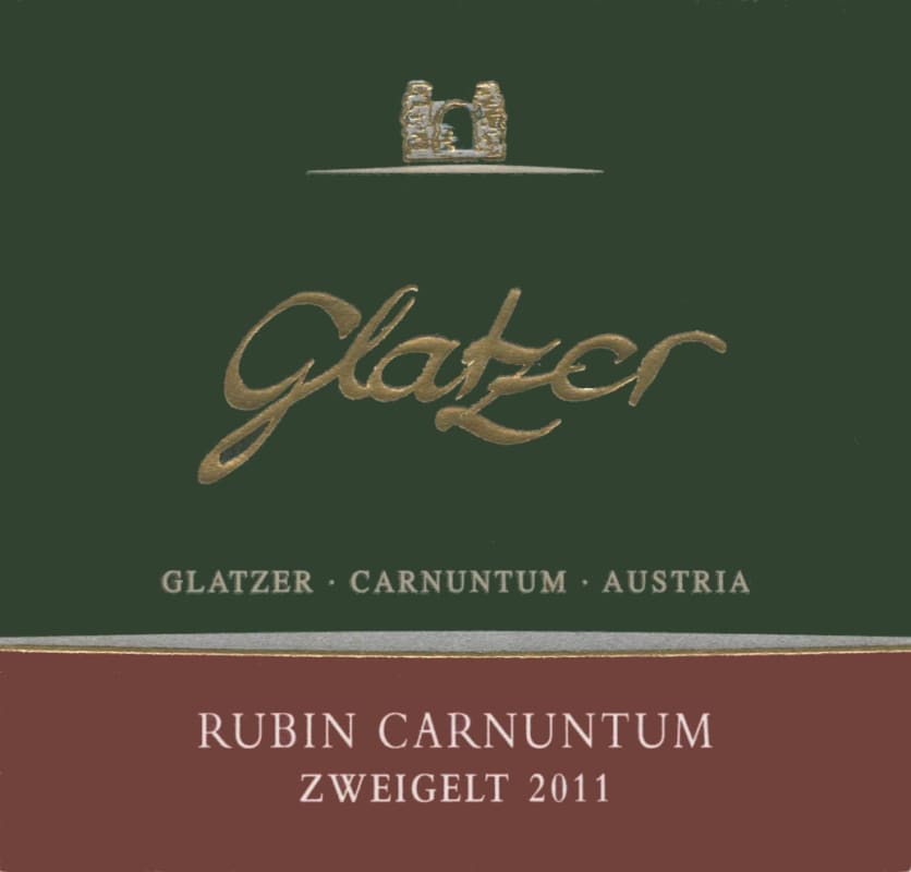 Glatzer Rubin Carnuntum Zweigelt 2011 Front Label