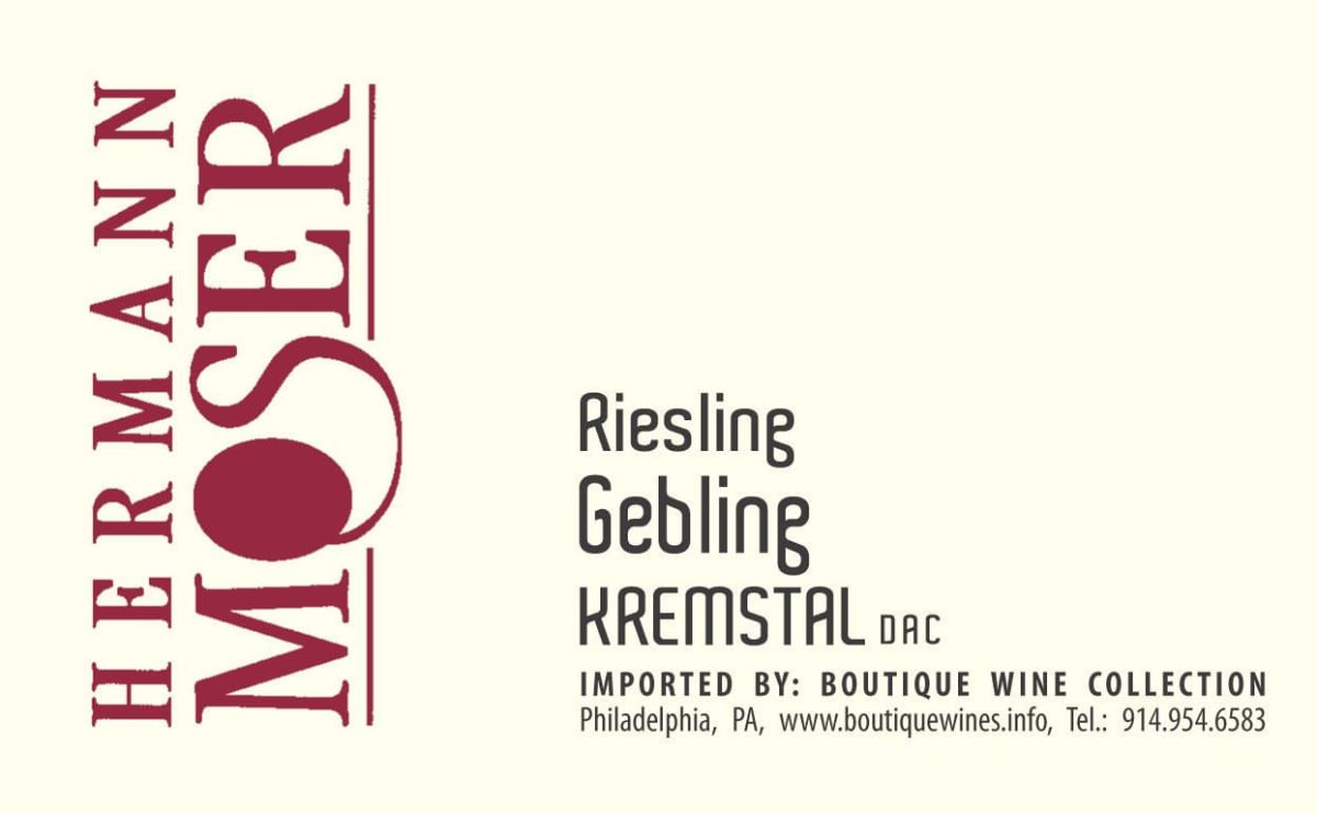 Hermann Moser Gebling Erste OTW Lage Riesling 2011 Front Label