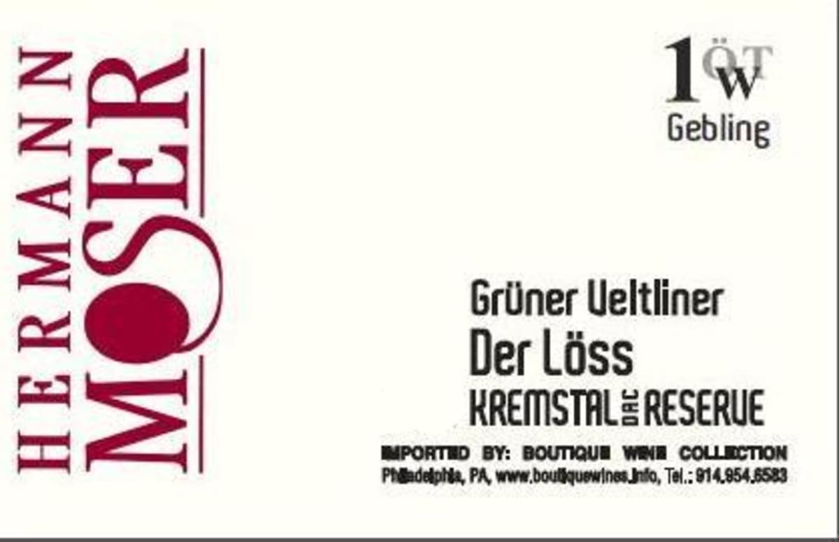 Hermann Moser Der Loss Reserve Erste OTW Lage Gruner Veltliner 2012 Front Label