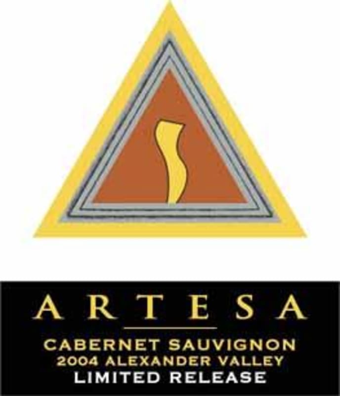 Artesa Limited Release  Cabernet Sauvignon 2004 Front Label