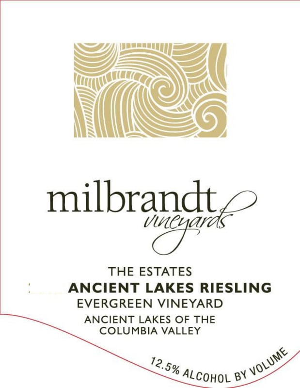 Milbrandt Ancient Lakes Dry Riesling 2013 Front Label