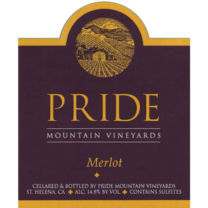 Pride Mountain Vineyards Merlot 2013 Front Label