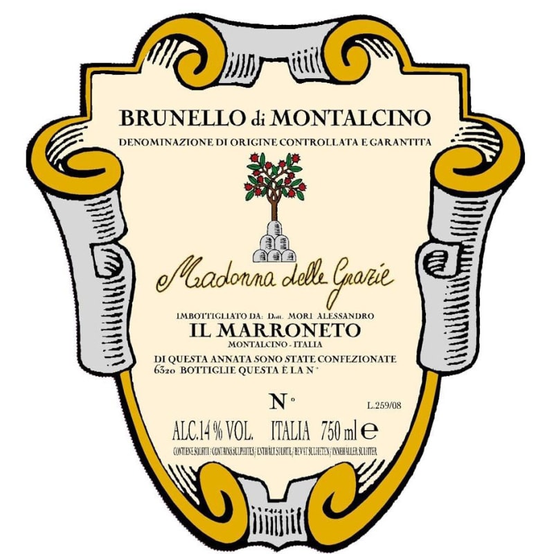 Il Marroneto Brunello di Montalcino 2000 Front Label