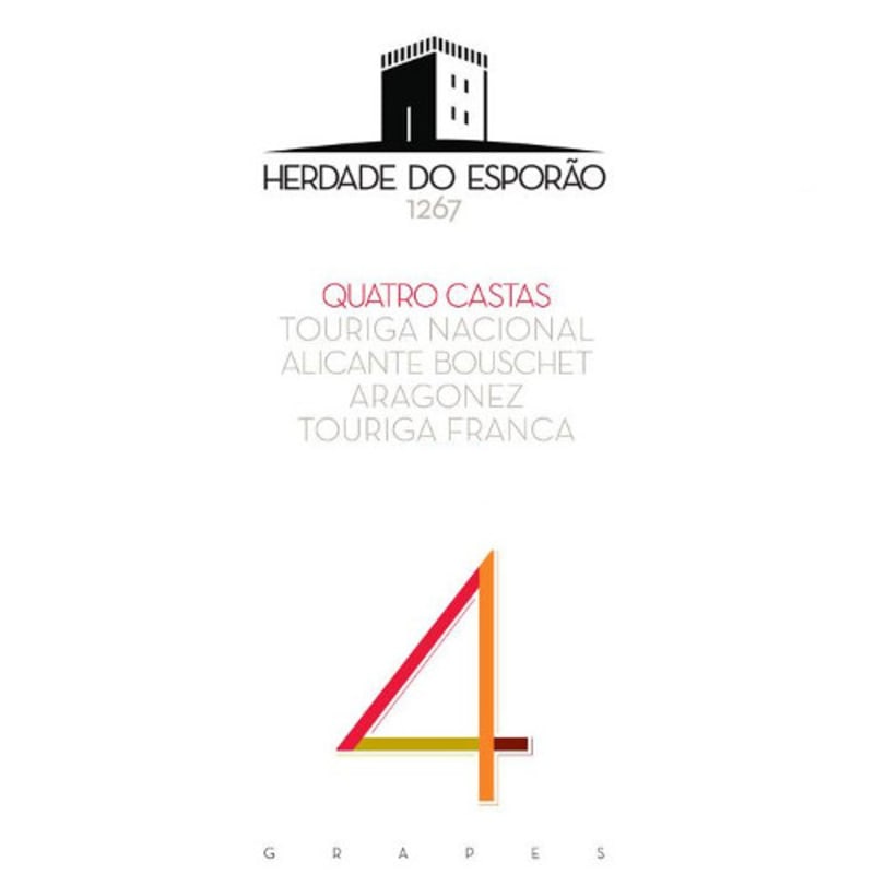Herdade Do Esporao Quatro Castas 2014 Front Label