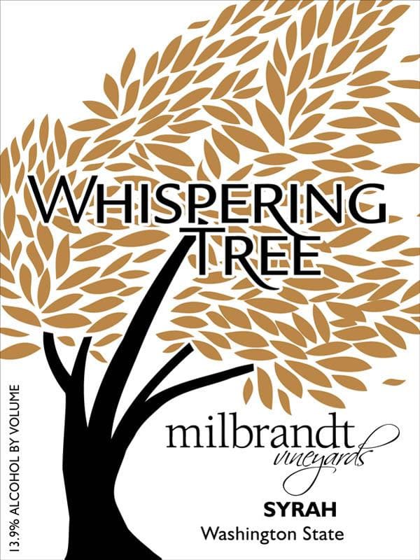 Milbrandt Whispering Tree Syrah 2012 Front Label