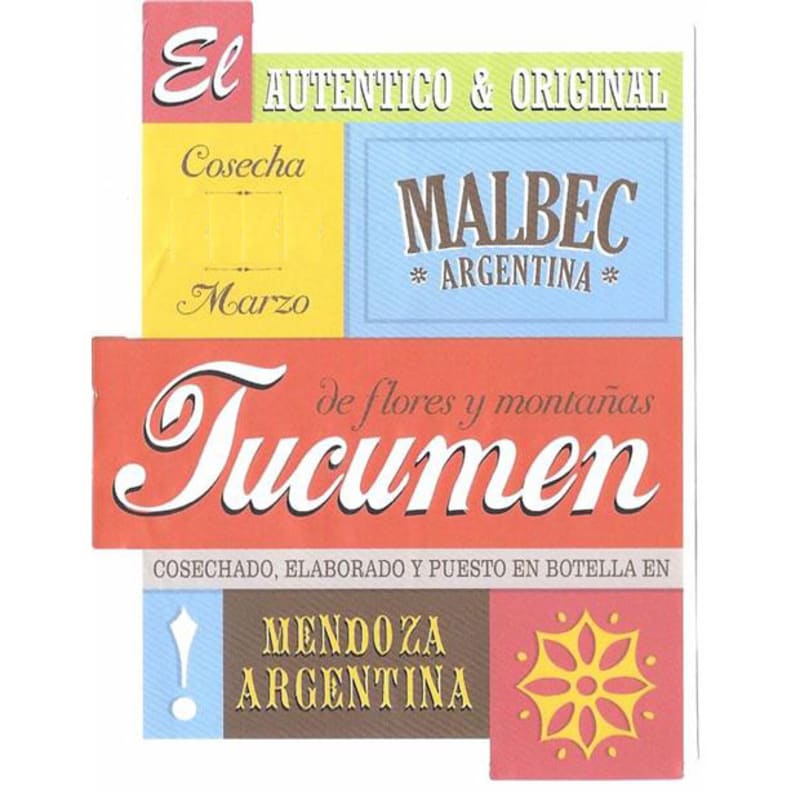 Tucumen Malbec 2015 Front Label