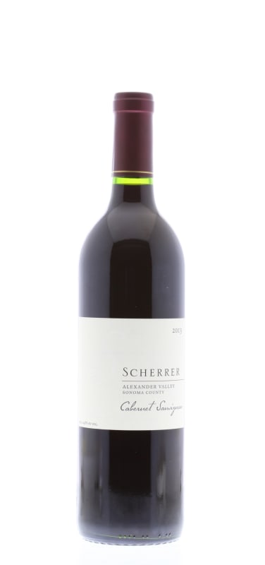 Scherrer Winery Alexander Valley Cabernet Sauvignon 2013 Front Bottle Shot