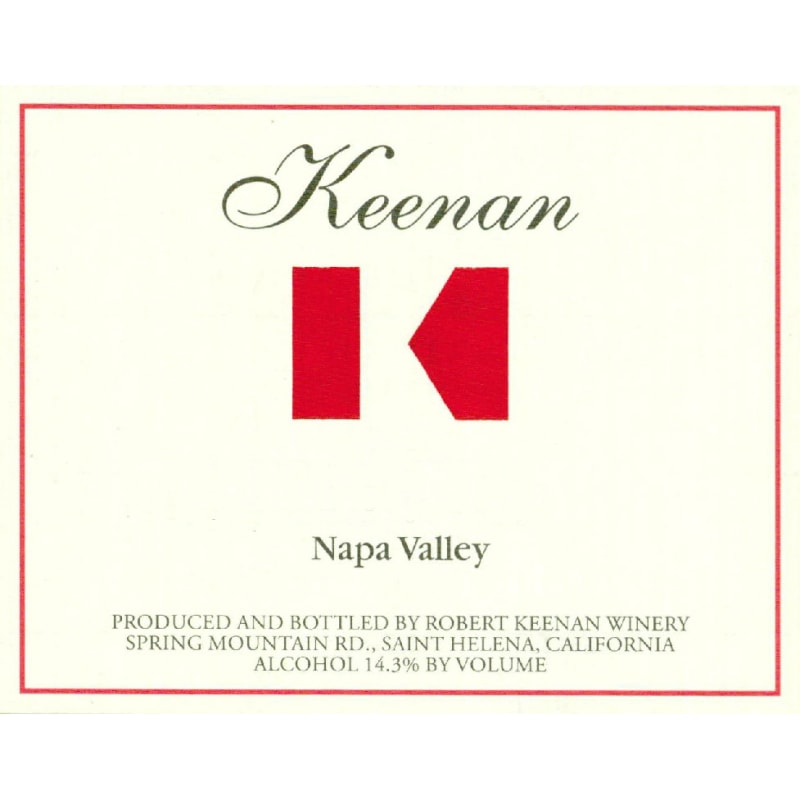 Keenan Zinfandel 2013 Front Label