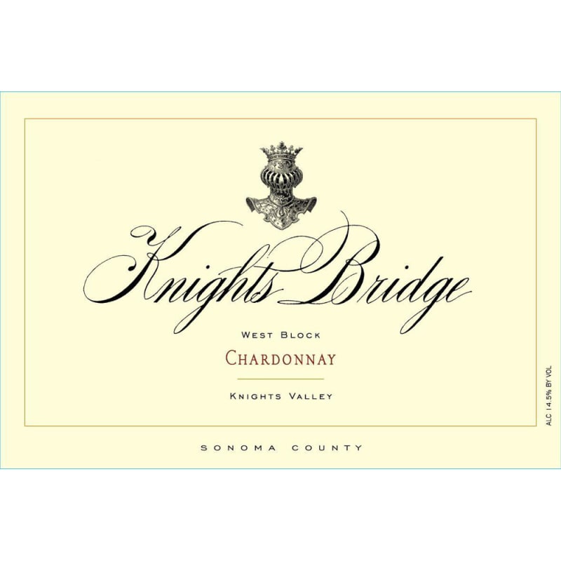 Knights Bridge West Block Chardonnay 2014 Front Label