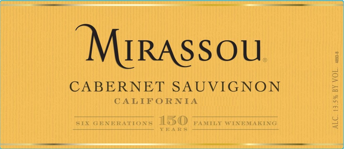 Mirassou California Cabernet Sauvignon 2008 Front Label