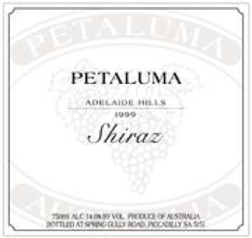 Petaluma Adelaide Hills Shiraz 1998 Front Label