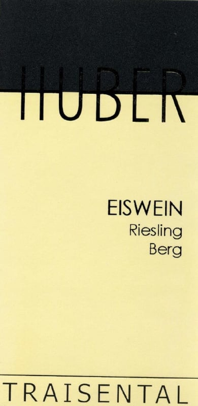 Markus Huber Berg Eiswein Riesling 2013 Front Label