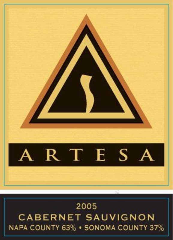 Artesa Napa County Sonoma County Cabernet Sauvignon 2005 Front Label