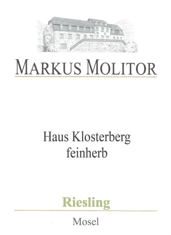 Markus Molitor Haus Klosterberg Riesling Feinherb 2012 Front Label