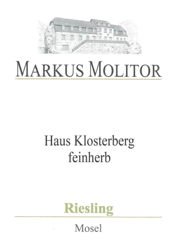 Markus Molitor Haus Klosterberg Riesling Feinherb 2014 Front Label