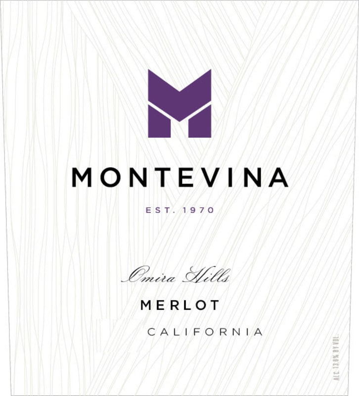 Montevina Omira Hills Merlot 2013 Front Label