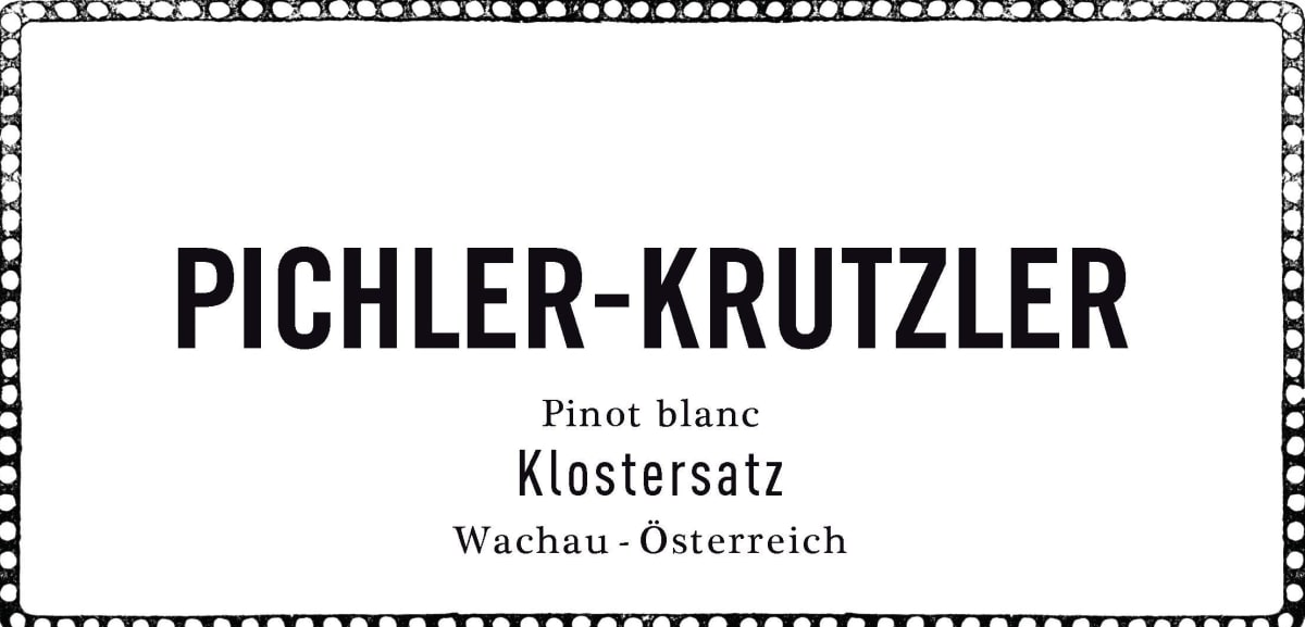 Pichler-Krutzler Klostersatz Pinot Blanc 2009 Front Label