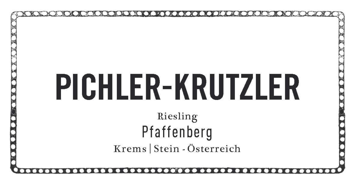 Pichler-Krutzler Pfaffenberg Riesling 2013 Front Label