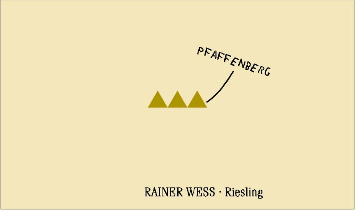 Rainer Wess Pfaffenberg Riesling 2015 Front Label