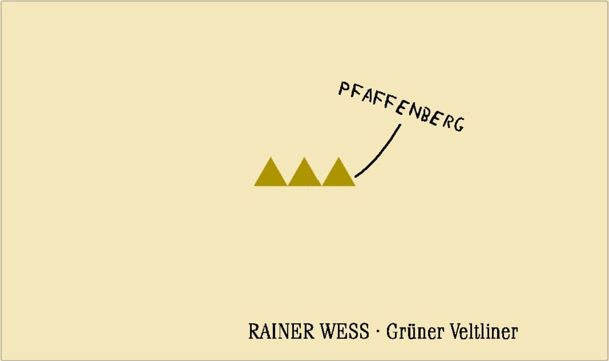 Rainer Wess Pfaffenberg Gruner Veltliner 2014 Front Label