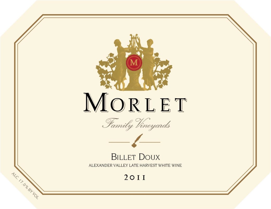 Morlet Billet Doux Late Harvest Semillon 2011 Front Label