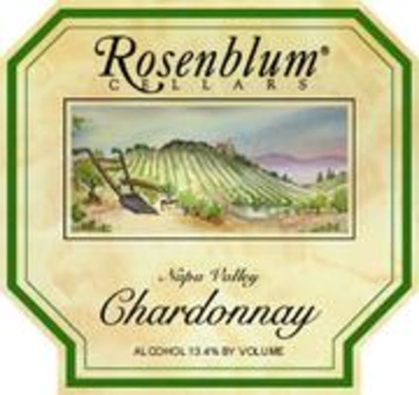 Rosenblum Cellars Chardonnay 1996 Front Label