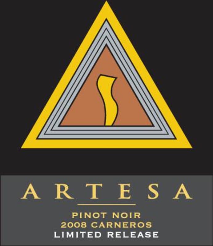 Artesa Limited Release Pinot Noir 2008 Front Label
