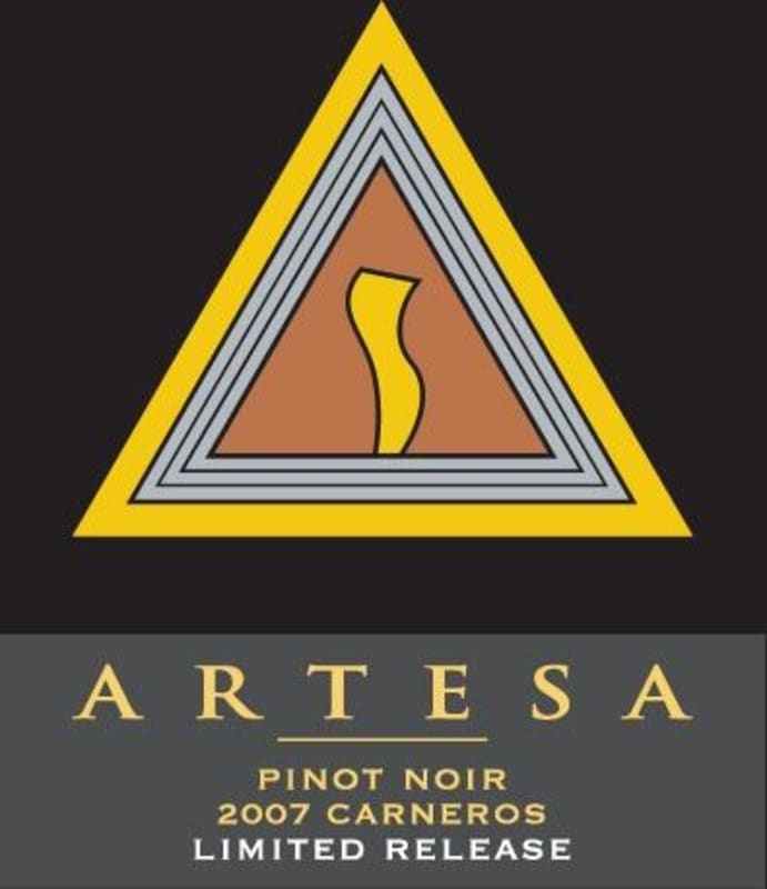 Artesa Limited Release Pinot Noir 2007 Front Label