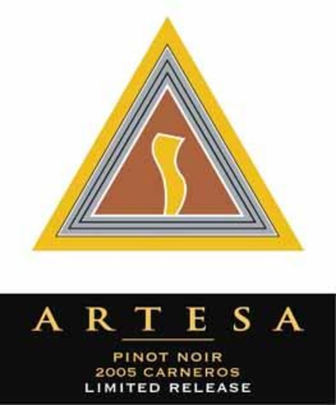 Artesa Limited Release Pinot Noir 2005 Front Label